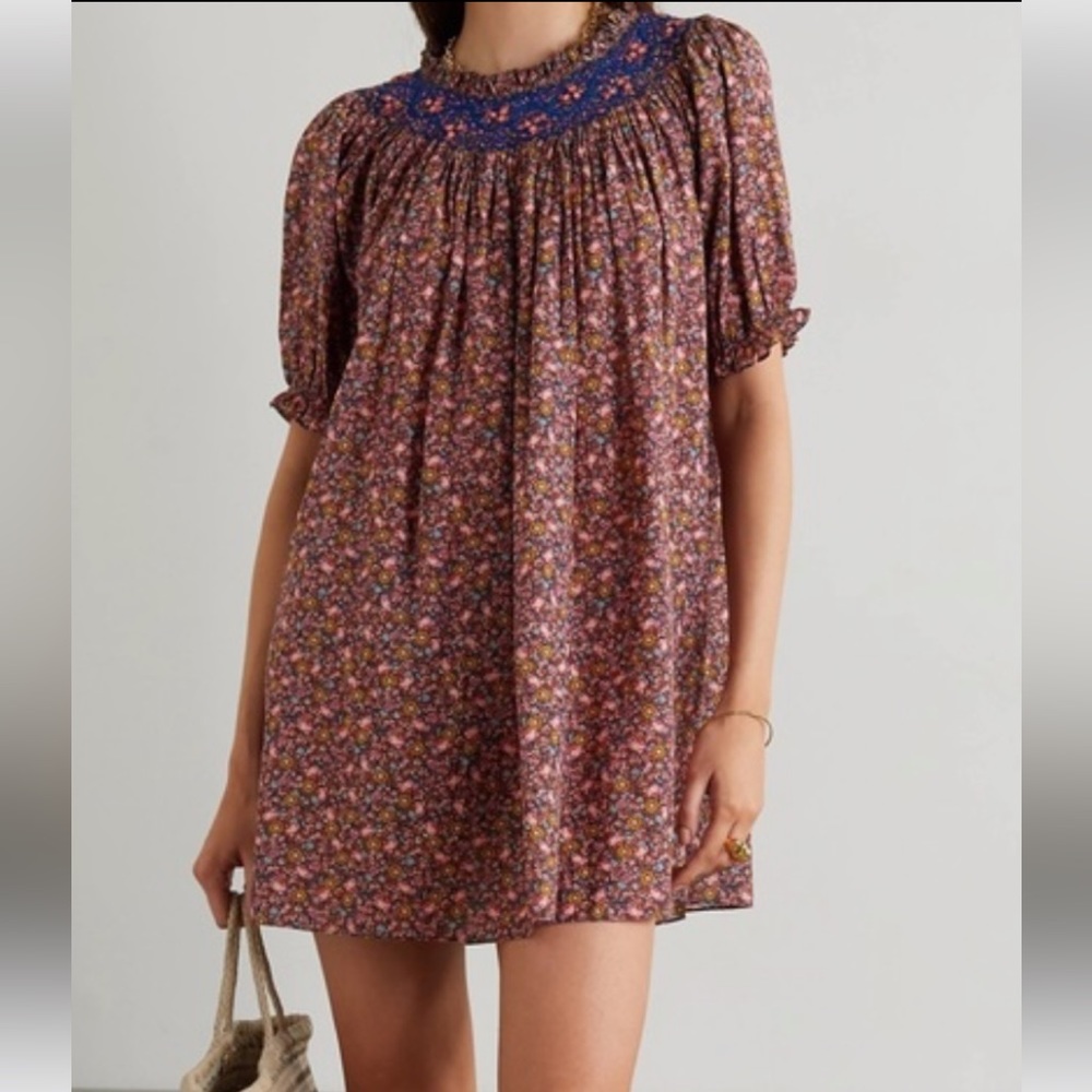Doen Odessa Dress in Blue Laurel Canyon Rose